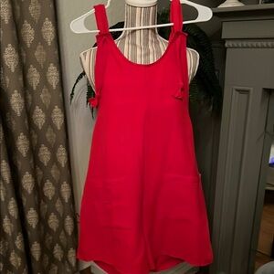 Vibrant Red Sleeveless Romper